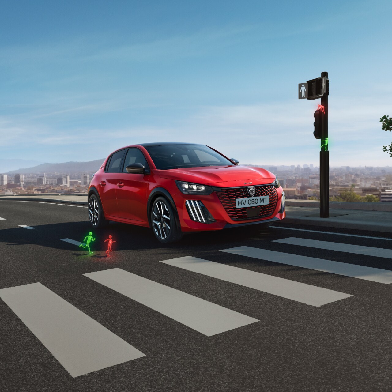PEUGEOT E-208 front view